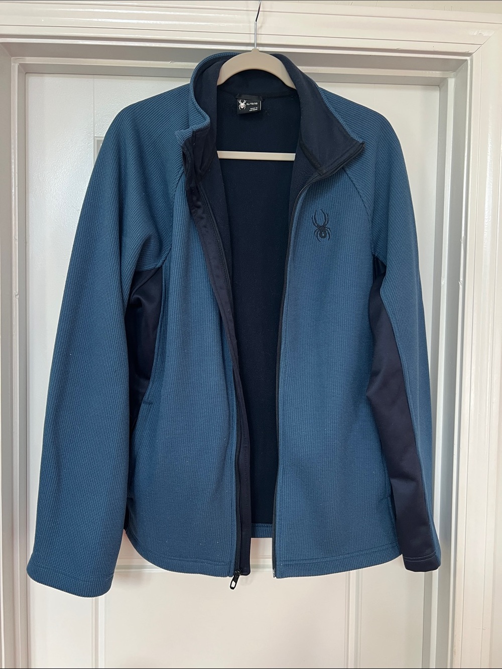Spyder Men’s Slate Blue and Navy Softshell Utility Jacket